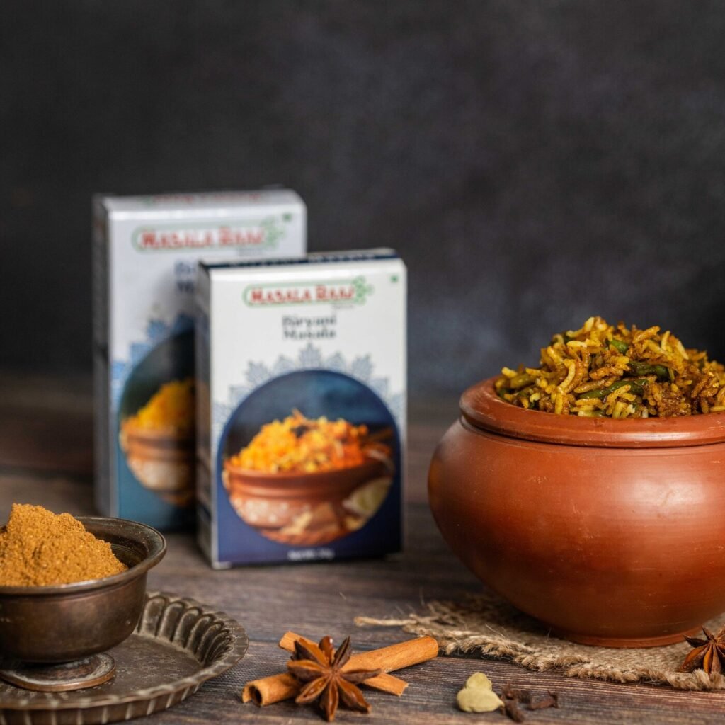 Biryani Masala in use, Masala Raaj kitchen