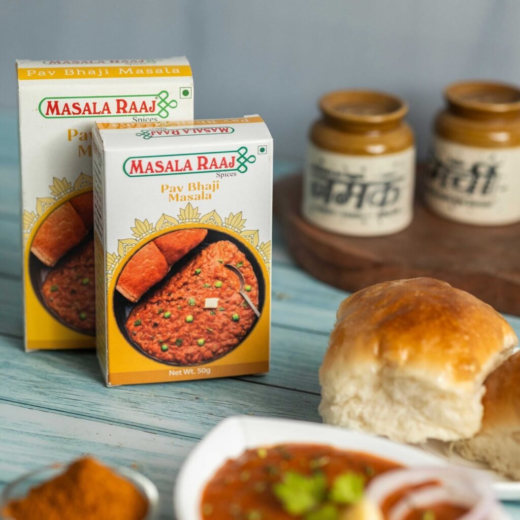 Pav Bhaji Masala in use, Masala Raaj kitchen