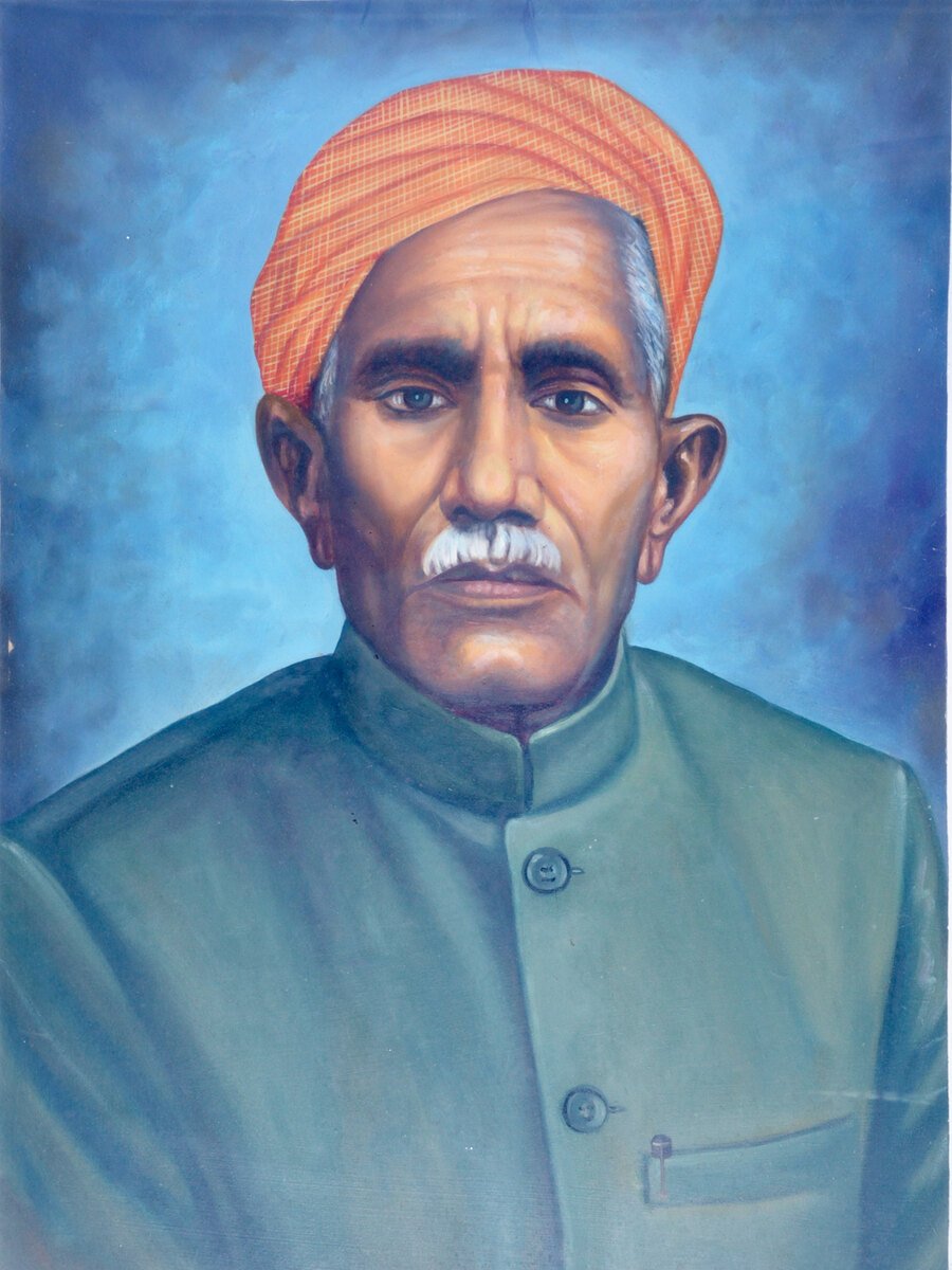 Painted portrait of Ramdhan ji